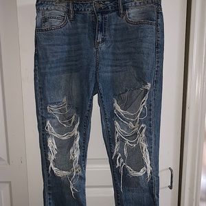 Ripped Boyfriend Style Jeans